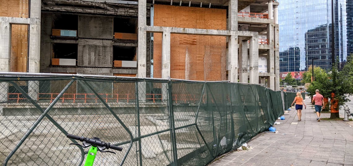 Campanile Building Stalled Construction